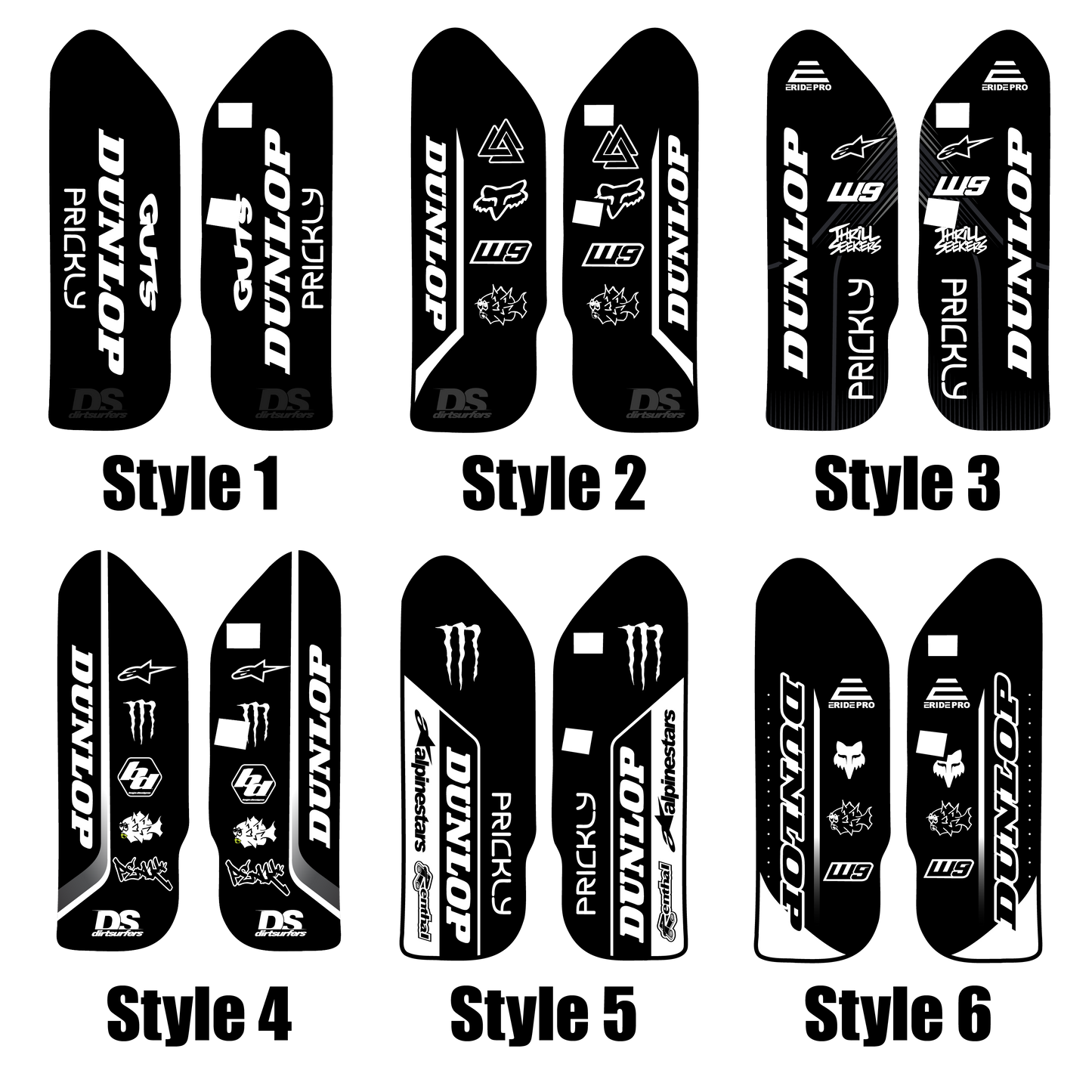 Eride Pro 3.0/SR Fork Guard Decals