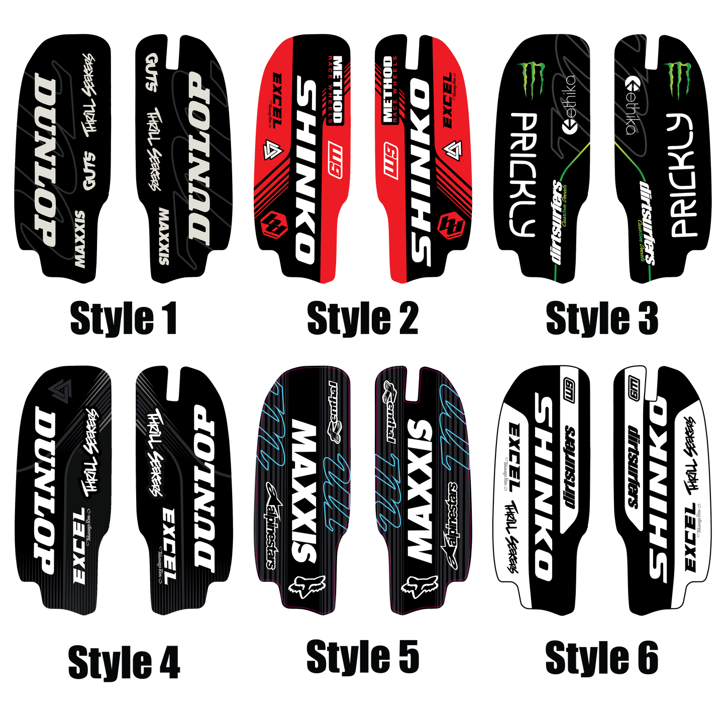 Custom Manitou Dorado Fork Guard Decals