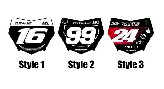 Custom Motocutz Plate Decal SERIES 1