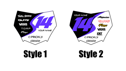 Custom Motocutz Plate Decal SERIES 2