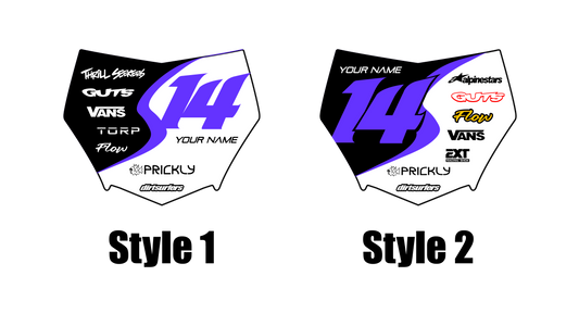 Custom Motocutz Plate Decal SERIES 2