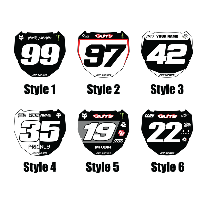 Custom ODI Number Plate Decal | Dirt Surfers