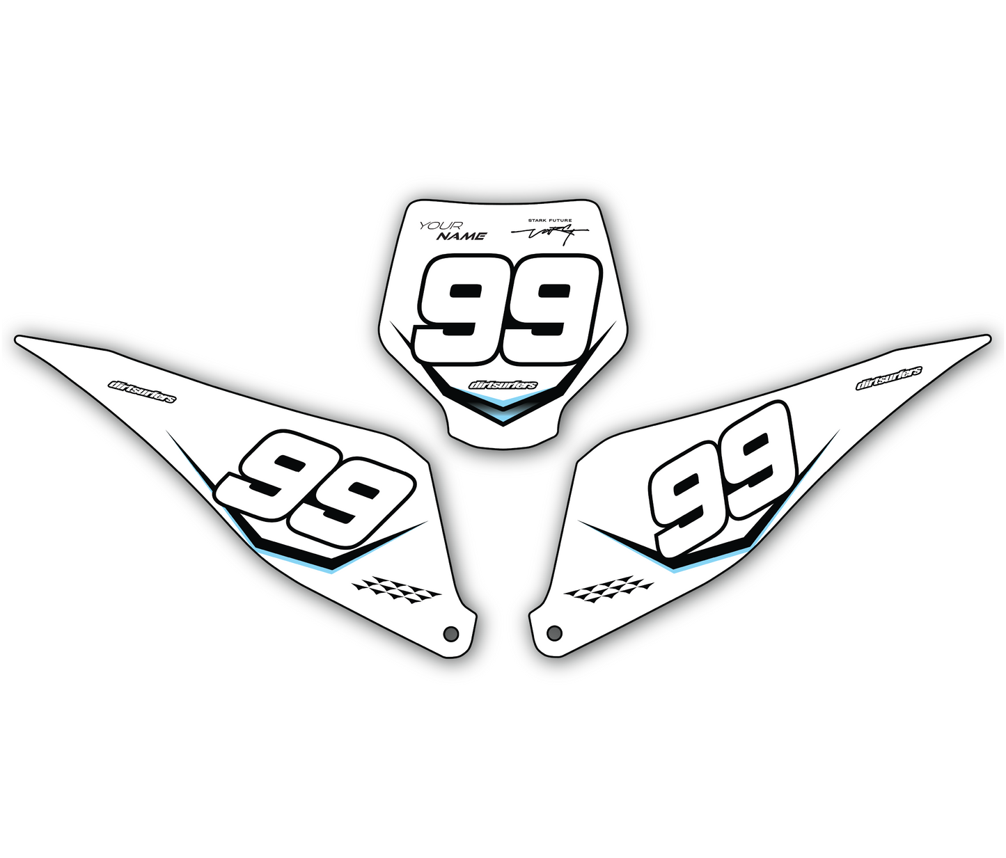 Stark Varg Number Plate Decals Style 5