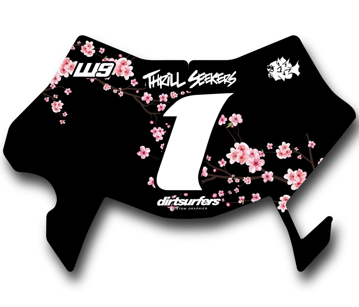 Ultra Bee Number Plate Decal (Cherry Blossom)