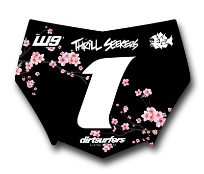 Motocutz Number Plate Decal (Cherry Blossom)